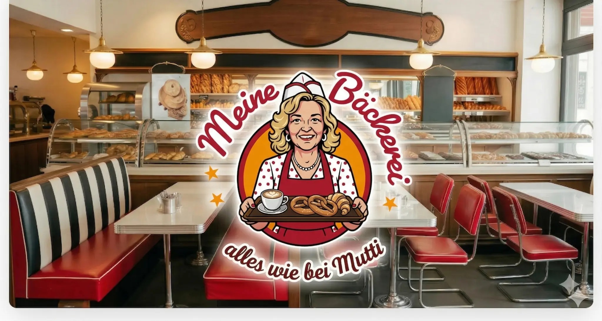 Meine Bäckerei – Unser Lokal im 70er Diner-Stil